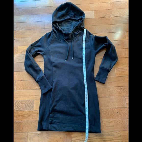 🖤Athleta Hayes Hoodie Dress/Tunic Top-Black-S/M🖤 - Picture 7 of 10